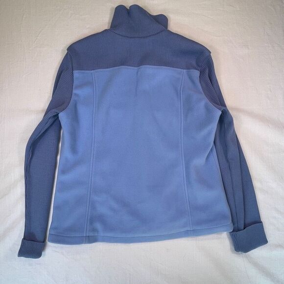 Bogner Blue Fleece Lined Half Zip Mock Neck Long Sleeve Pullover Sweater Size 40 - Picture 5 of 12